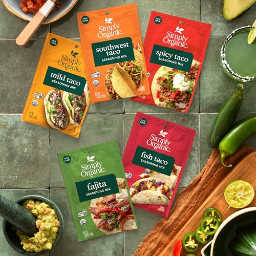 Simply Organic Spicy Taco Seasoning Mix - Spicy Taco Seasoning - Pure Flavor - Ideal for Tacos, Stir-Fries, Mexican Dishes, and More | 1.13 Ounce (Pack of 1) - Thumbnail 6