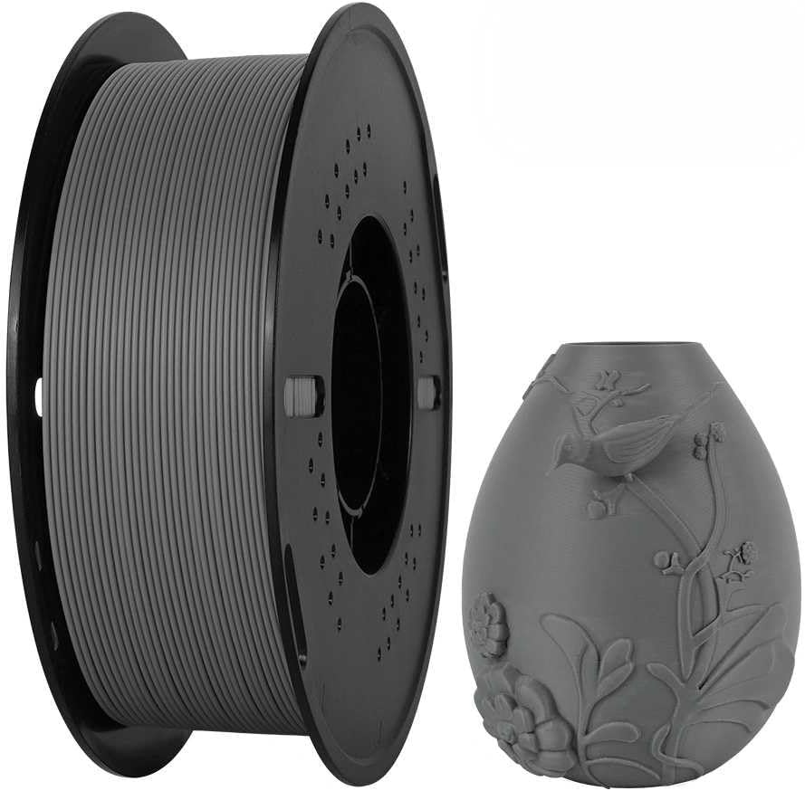 Matte White PLA 3D Printer Filament, 1.75mm 1kg - Low Warp, No Tangles | Hidden Layer Lines, Smooth Finish | Easy Post-Processing for Artists,/Models,Figurines,Prototypes (Matte Black)