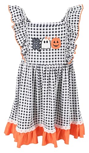 Image of Unique Baby Girls Smocked Holiday Dress for Big Kids and Toddler Outfit Clothes with Embroidery