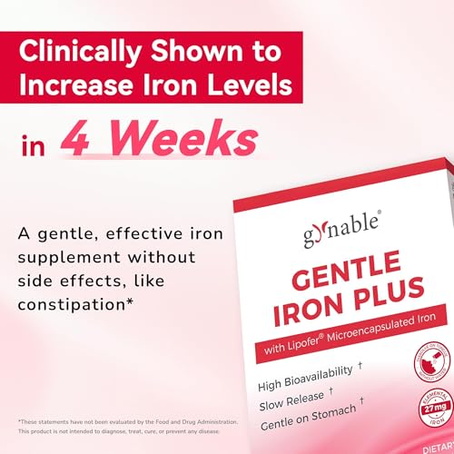 Image of Gentle Iron Supplement for Women: Slow Release 27mg Melt-in-Mouth Iron Powder with Vitamin C, B12 & Folic Acid, Easy on Stomach, Non-Constipating, Vegan Lipofer Iron Plus, 20 Sticks