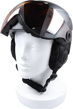 Amazon | キッズ ジュニア バイザー付き ヘルメット スキー