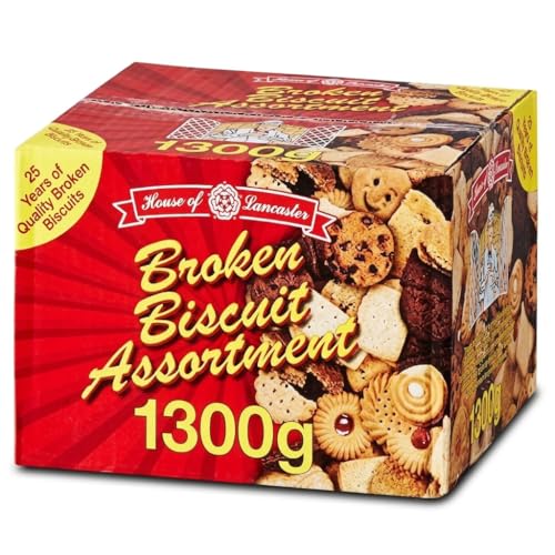 House of Lancaster Assorted Broken Biscuits Bulk Box Misshapes Selection | Crunchy Variety for Tea Time and Sharing