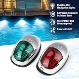 Morskie światło Nawigacyjne LED 12 V marine navigation lights 2 szt. Wodoodporne Zielone Sterburty, Czerwona Lampa Portowa, Mocowanie Boczne, Lampa Wędkarska na Feux de navigation