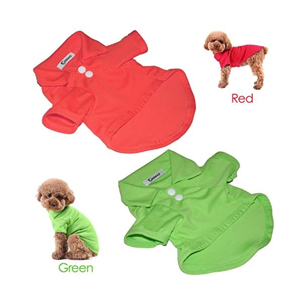 Kingmas 4 pack dog shirts pet puppy t-shirt clothes outfit apparel coats tops - image 8