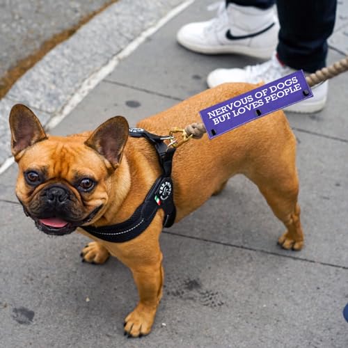 Funny Nervous Dog Leash Sleeve Nervous of Dogs But Loves People Leash Wrap Friendly Dog Gift (But Loves People) - Image 3