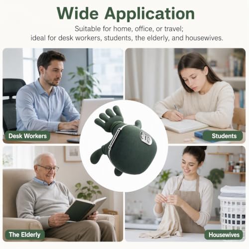 Image of Neck and Shoulder Massager, 4D Hand-Mimic Massage Heated Massager, Neck Massager with Fingers for Comfort, Relax Muscle Tension (Green)
