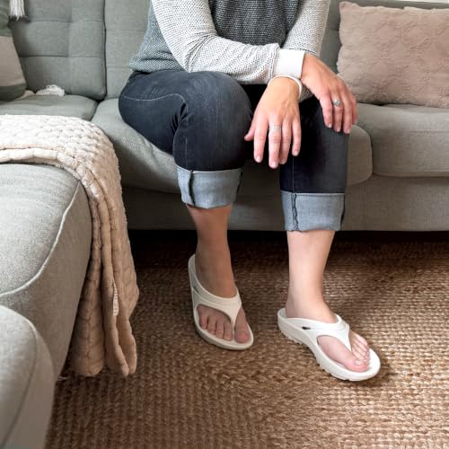 Image of Oka Unisex Recovery Flip Flops | Arch Support Cushioned Sandal | Lightweight Sustainable | Made in the USA