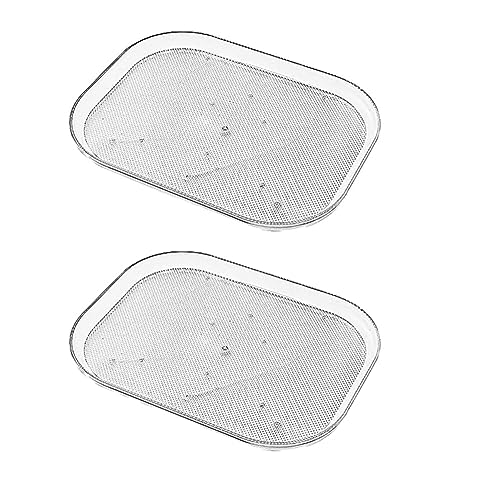 Hanabitx El portaobjetos transparente para tocadiscos de 2 piezas es adecuado para frigoríficos, cocinas, armarios, mesas de comedor y neveras