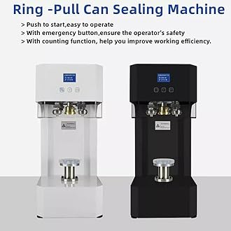 TEHONGMAI Can Sealing Machine Full Auotomatic 360W Can Seamer Can Sealer With Smart Counter Tin Can Sealer Bottle Can Capping Customed Caliber for Milk Tea Coffee Pop Cans