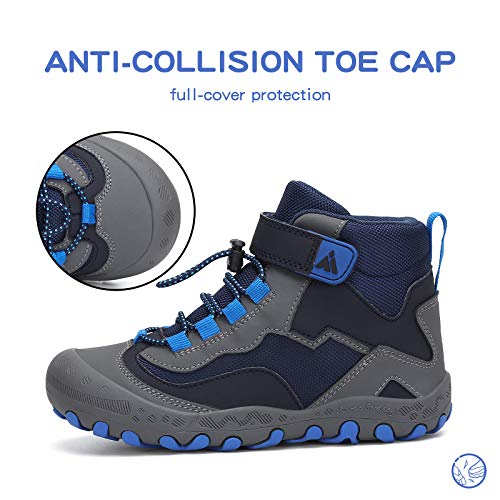 Mishansha Kids Water Resistant Hiking Boots, Boys Girls Anti Collision Anti-Skid Athletic Outdoor Adventure Trekking Shoes3