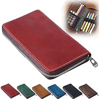 ブラウンレザー筆箱 5本収納 Amazon | ペンケース 本革 筆箱 大容量