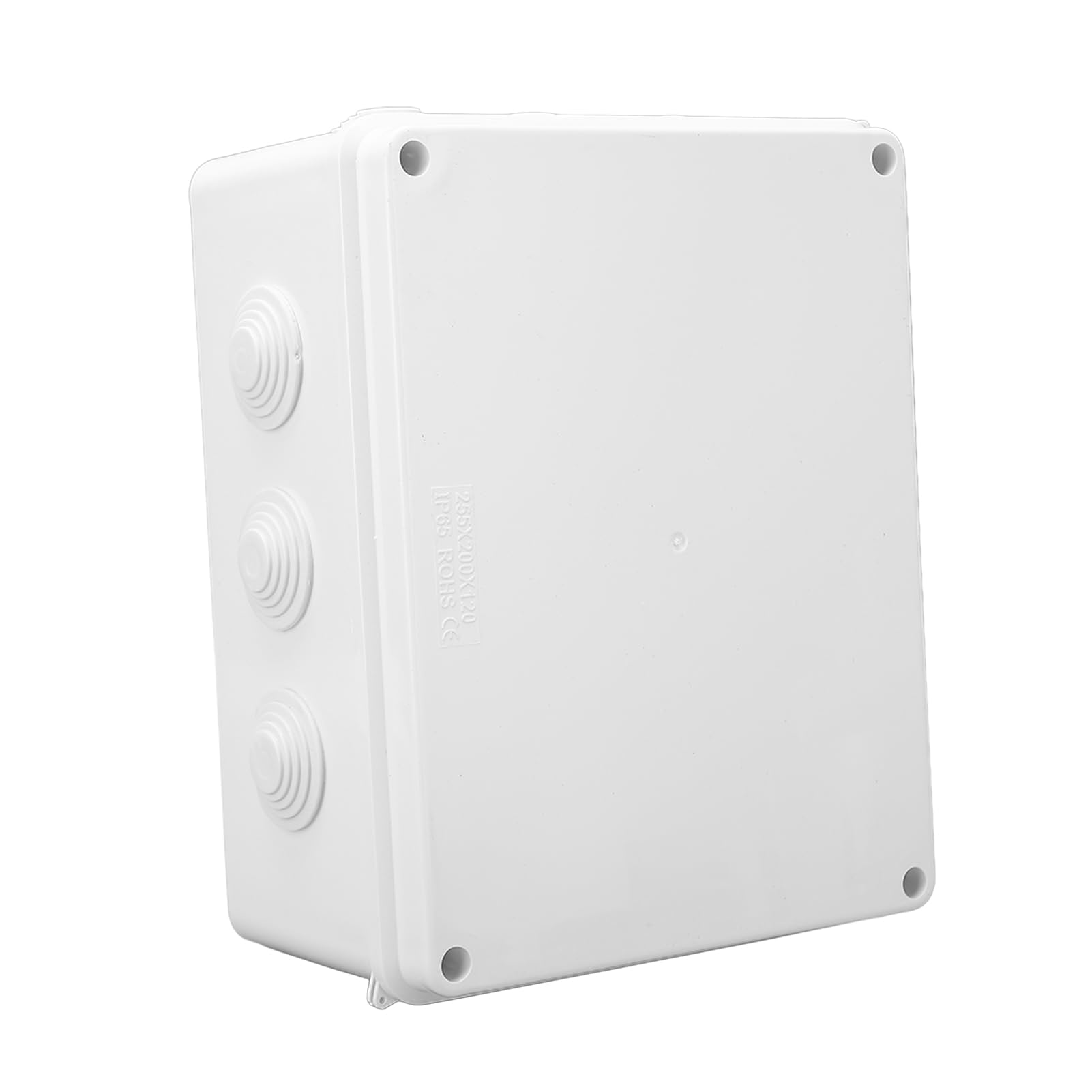 Scatola di giunzione, Scatola elettrica esterna impermeabile IP65 Custodia in plastica ABS con tappo in gomma per progetti elettrici, 255x200x120mm