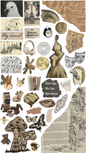Image of 100+pcs - Mixed Vintage Stickers - Retro Stickers for Scrapbooks, Laptops, Guitars, Phones, Pads, Skateboards, Bicycles, Motorcycles, Helmets