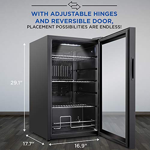 Ivation IVABC1010B 101 Can Beverage Refrigerator Freestanding Ultra Cool Mini Drink Fridge, Black on Fridge.com