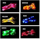 Cordones LED de 6 pares, de alta visibilidad, suave nailon, con 3 modos en 6 colores para seguridad nocturna, correr, ciclismo, o fiesta de discoteca, Cosplay, baile de hip-hop