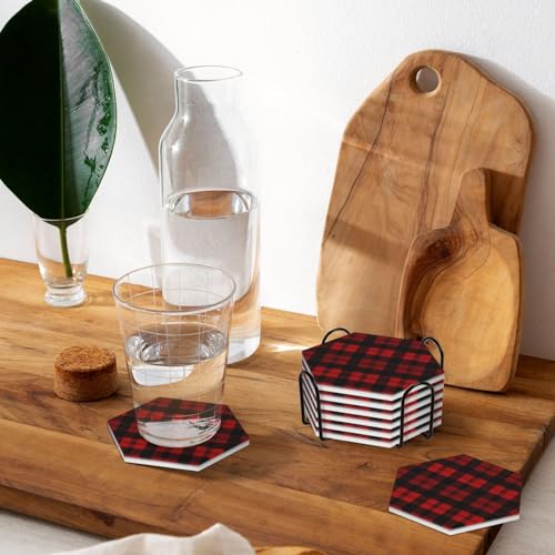 Dessous de verre en céramique avec support cadeau idéal pour décoration de table basse - 7
