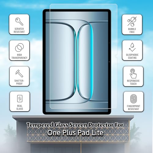 Image of Tempered Glass for OnePlus Pad Lite 11 inch Screen Protector Guard for OnePlus Pad Lite 11 inch [Anti-Scratch] & [Smudge Proof] - [1-Pack]