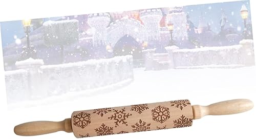 Miniatura 7 de OKUMEYR Rodillo en relieve para cocina, rodillo de Navidad, rodillo antiadherente, rodillo francés, herramienta de grabación en relieve, rodillo de