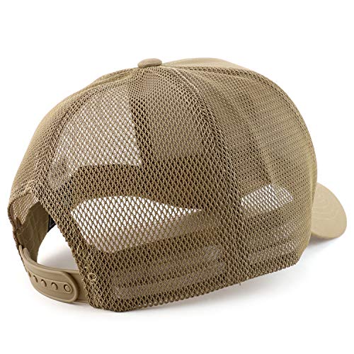 Image of Trendy Apparel Shop Oversize XXL Structured Trucker Mesh Baseball Cap