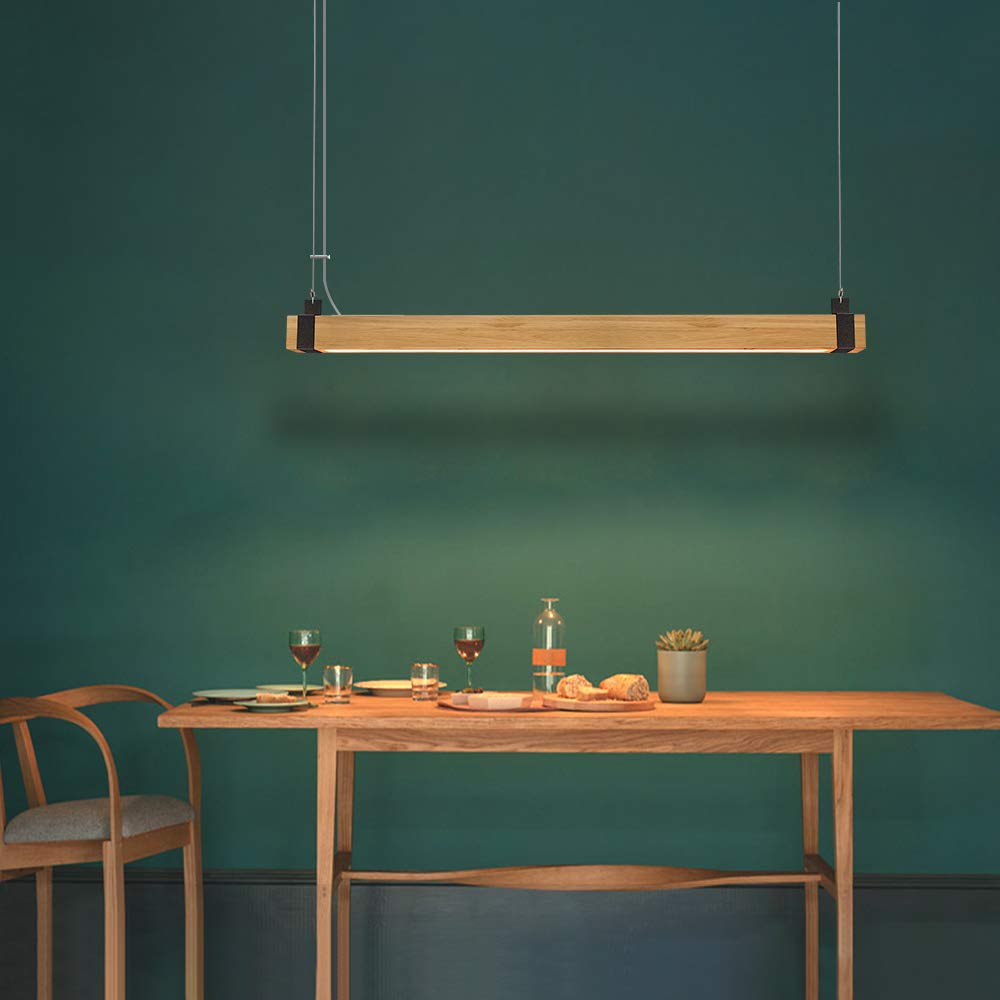 L100 cm, eetkamerlamp, hanglamp, eettafel, lamp, led, 54 W, in hoogte verstelbaar, design, modern, dimbaar, met afstandsbediening, plafond, decoratieve lamp voor keukeneiland, kantoor, led-lampen