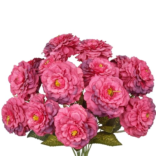 GhuaH 2 Pcs Artificial Flowers Zinnias Silk...