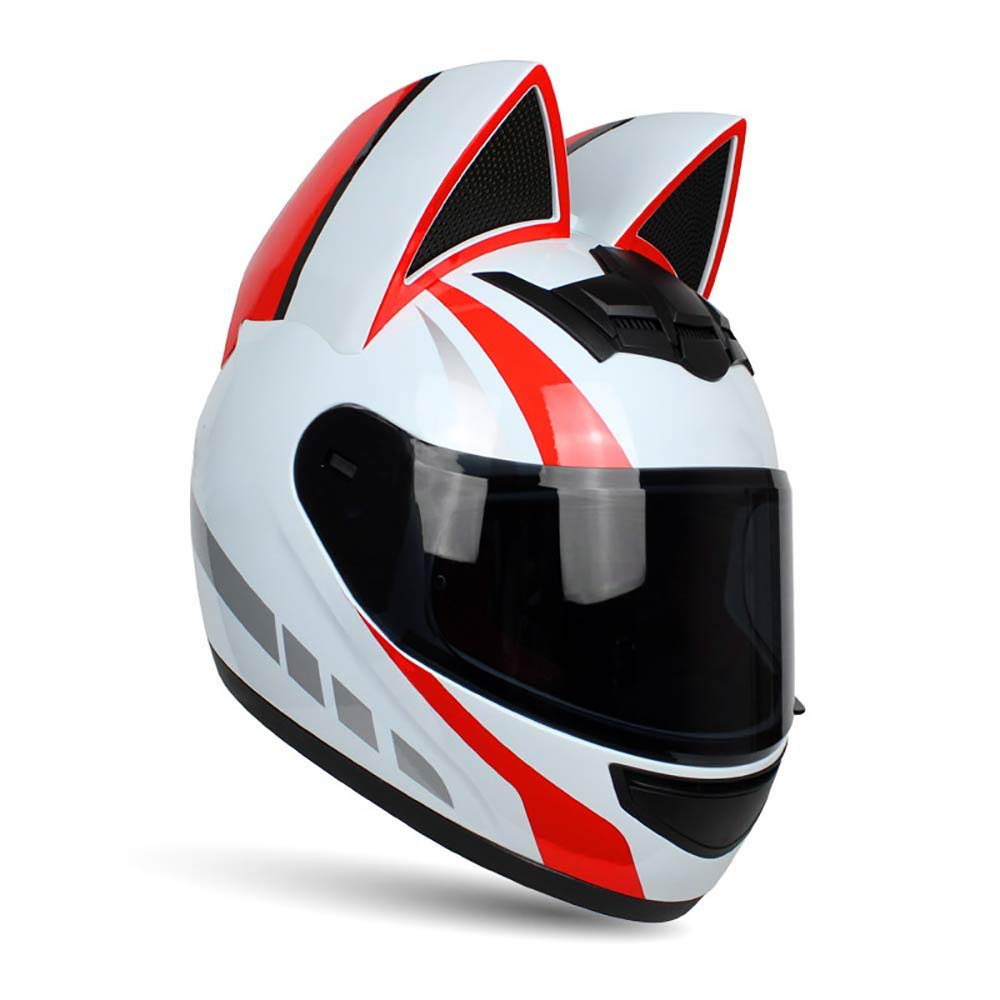 Street Motorcycle Helmet Full Face Helmets Women Cat Ears Helmet