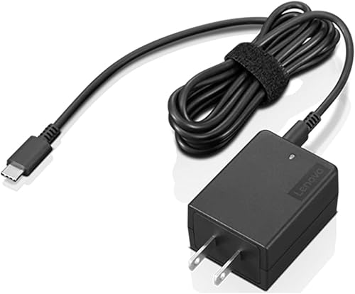 Miniatura 7 de Lenovo Adaptador ultraportátil USB-C de 45 W, cargador de pared de CA para computadoras portátiles, teléfonos inteligentes y tabletas, luz