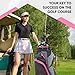JAD Lightweight Womens Golf Bag, Golf Cart Bag with Dual Handles for Women/Ladies, 14-Way Full-Length Top Dividers, Large Putter Well, Ultra Lightweight, Large Pockets for Accessories (Pink/Grey)
