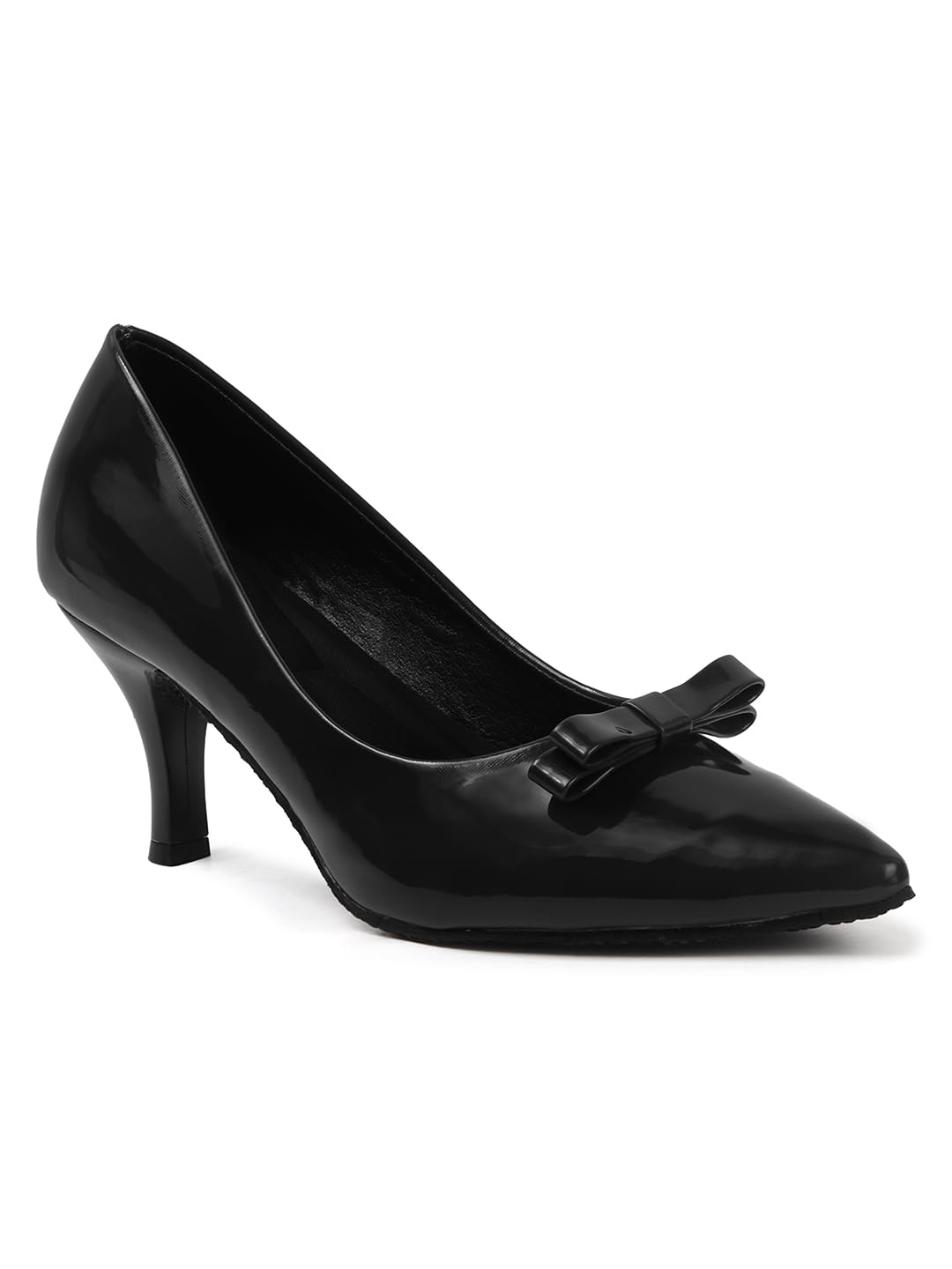 Women's Heeled Bow Pointed Toe Pumps-image-11