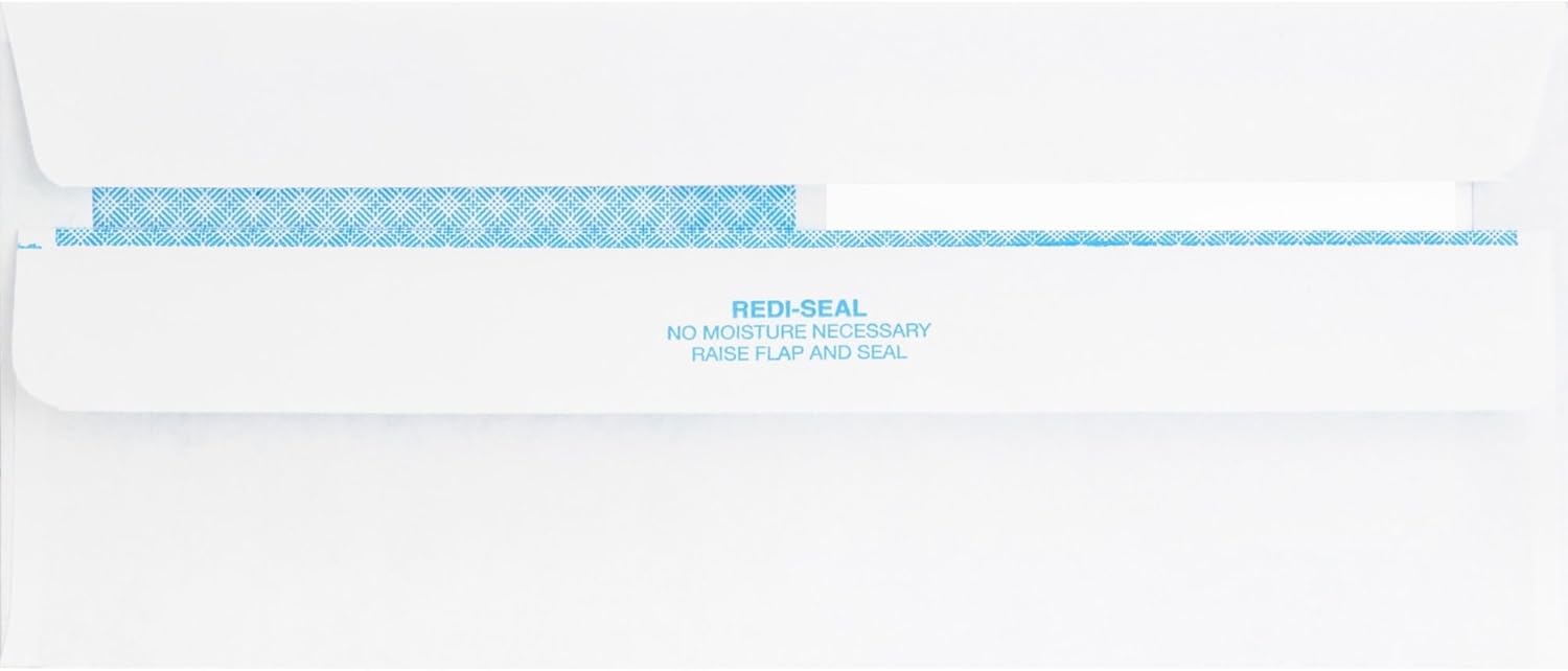 Business Source Double Window No. 8-5/8 Check Envelopes - Double Window - #8 5/8-8 5/8" Width x 3 5/8" Length - 24 lb - Self-Sealing - 500 / Box - White