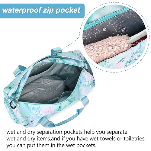 Gym-Bag-Sports-Duffle-Bag-with-Wet-Pocket-Weekender-Overnight-Bag-with-Waterproof-Shoe-Pouch-and-Air-Hole-for-Girls-Kids-Women-Travel-Foldable-Bag