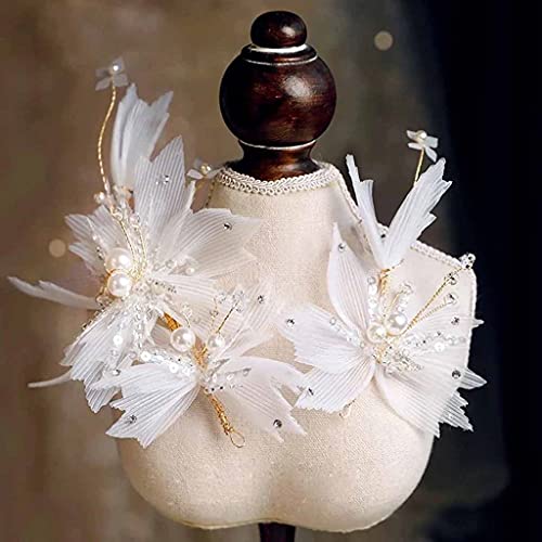 Accesorios para el cabello tipo tocado de flores de hilo de cristal de bodas