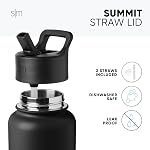 Simple Modern Bouteille d'eau avec Paille de l'acier inoxydable isolé pour la collection du Sommet Sport Gym 22oz | Bouleau d'amande