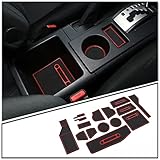 LLKUANG Interior Cup Holder Inserts, Center Console Liner Mats, for Toyota FJ Cruiser 2007-2021 Anti Slip Mat Door Slot Pad Cup Cushion Groove Mat 15-pc Set