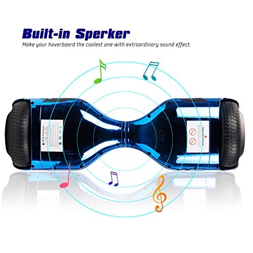 Felimoda 6.5" Hoverboard for Kids and Adult Two-Wheel Self-Balancing Scooter- UL2272 Certificated, withColorful RGB Flash LED Lights - Thumbnail 6