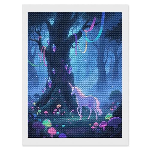 Kits de pinturas de diamantes FekiLoot, relajante manualidad de bosque mágico para adultos