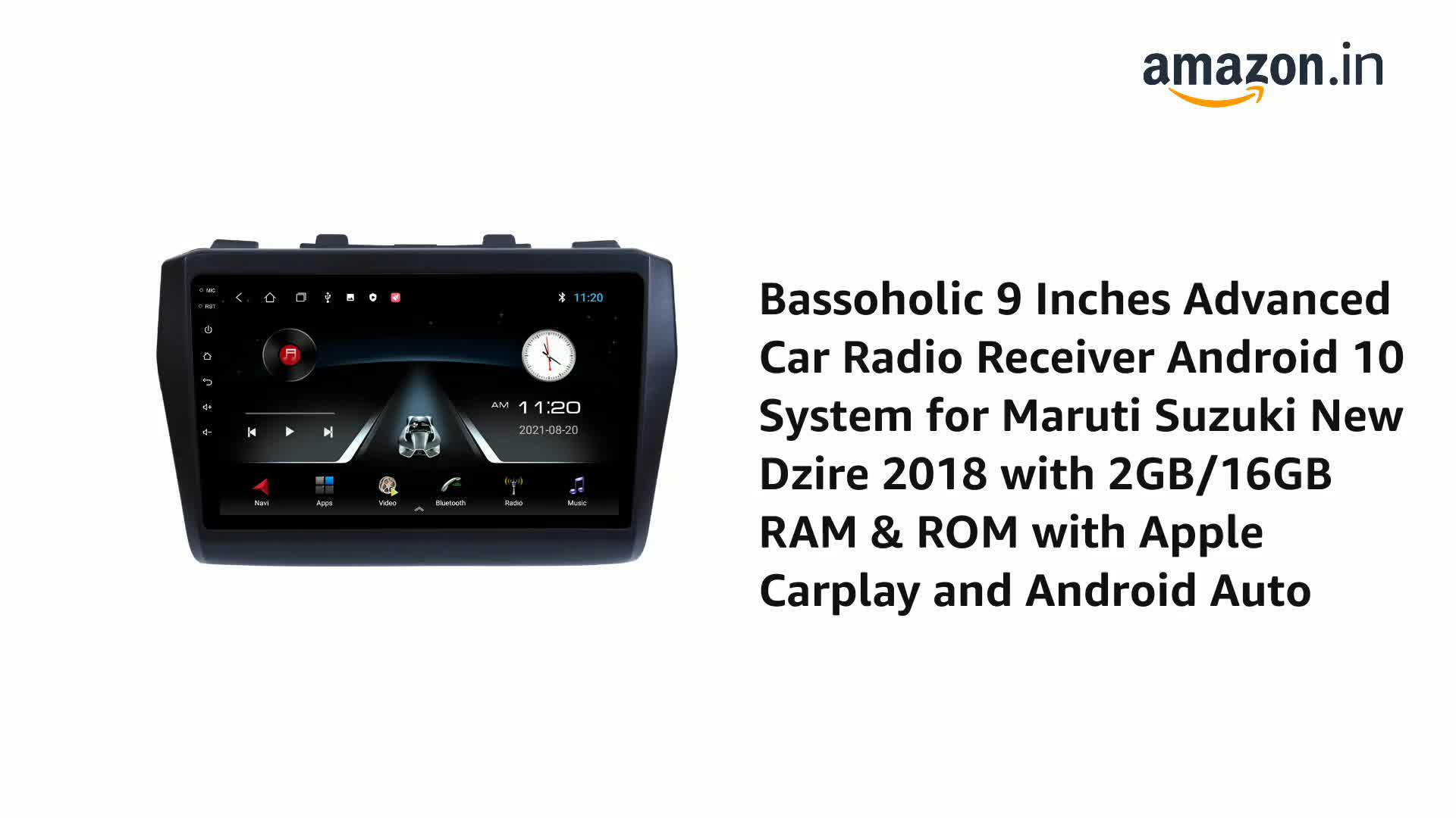 Bassoholic 9 Inch Android 10 Car Stereo | for Maruti Suzuki New