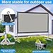 Projector Screen and Stand,JWSIT 120 inch Outdoor Movie Screen-Upgraded 3 Layers PVC 16:9 Outdoor Projector Screen,Video Projection Screen with Carrying Bag for Home Backyard(Rear Projection Screen)