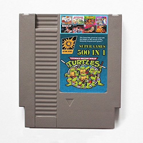 500 en 1 NES Cartucho de juego de Nintendo con Contra, Turtles Ninja, Super Mario, Double Dragon - ltima versin, 72PIN 8BIT