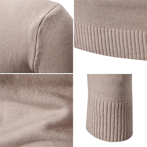 Solid Color Casual Simple Half High Collar Slim Fit Multicolor Stretch Men's Sweater3