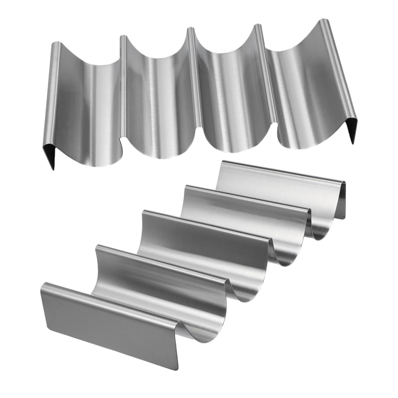 Sosoport 2pcs Taco Holder Stand Stainless Steel Racks for Tacos and Tortillas Oven and Dishwasher Safe for Commercial Kitchens Home Gatherings