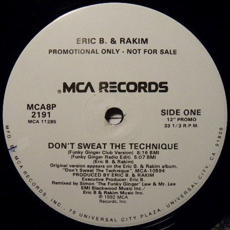 Don T Sweat the Technique