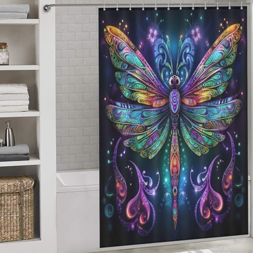 Rideau de douche papillon en textile résistant 152x183cm - 2