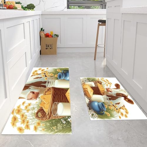 Tapis de cuisine super absorbable et lavable avec support caoutchouc antidérapant - 4