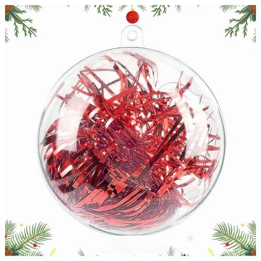 AGM Bolas de Navidad, 20Pcs Bolas Navideña Personalizada Transparente, Bola Rellenable de Navidad, Fiesta, Bodas, Bola Colgante Decoración de Navidad DIY[Diámetro: 10 cm] (no Incluye Cuerda)