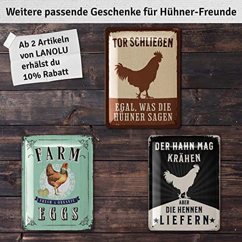 Blechschild HÜHNERSTALL Schild - Hühner Schild - Hühner Deko Geschenk als Hühnerstall Zubehör und retro Wanddeko… – Bild 7