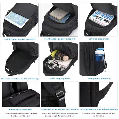Mochila Impermeável Para Notebook Rodinhas Ampla Capacidade
