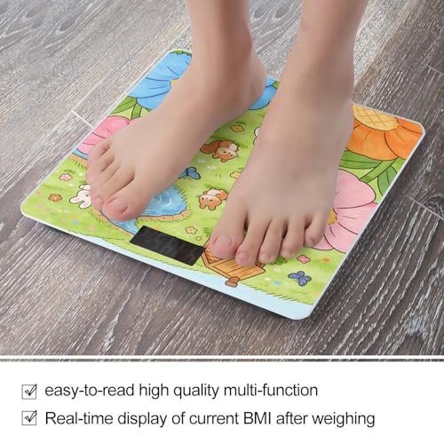 Báscula digital de baño con vidrio templado y pantalla LCD miniatura 5