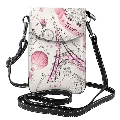 Sac téléphone portable femme léger et portefeuille en cuir végétalien