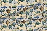 Spoonflower Fabric - Aviation Large Steam Punk Steampunk Hot Air Balloons Geek Chic Printed on Petal Signature Cotton Fabric by The Yard - Sewing Quilting Apparel Crafts Decor